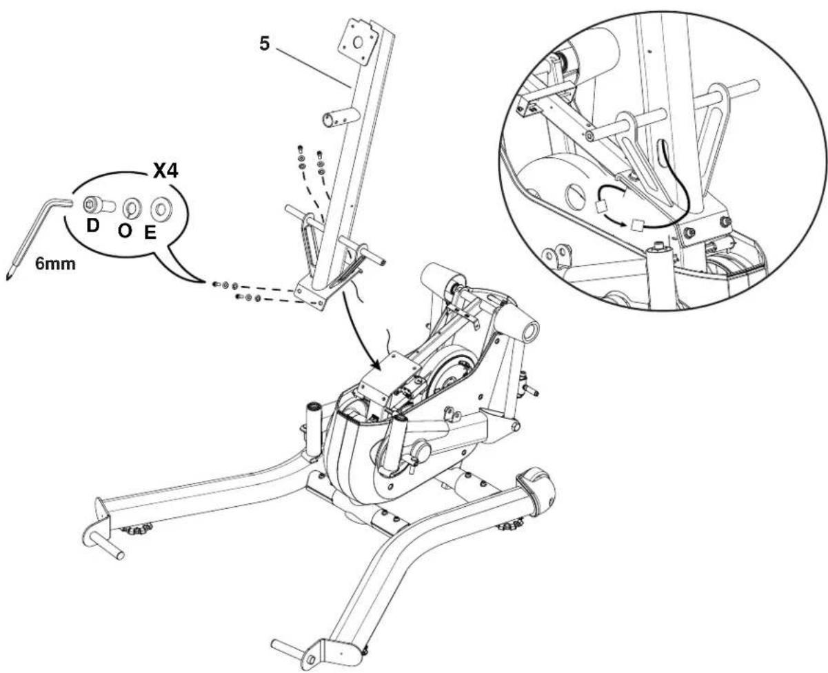 BOWFLEX LateralX LX3i - Installer le tube de la console sur le châssis - 1