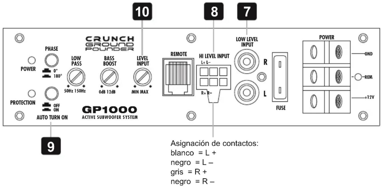 Crunch GP1000 - SENSIBILIDAD DE ENTRADA - 1