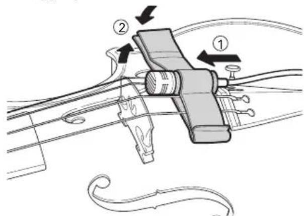 AUDIO TECHNICA ATM350W - Montaggio per violino - 1