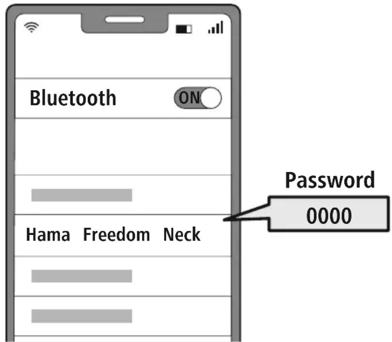 HAMA Freedom Neck 00184122 - Suchen Sie mit Ihrrem Endgerät nach den Ohrhörern (nur bei Erstverbindung notwendig) - 1