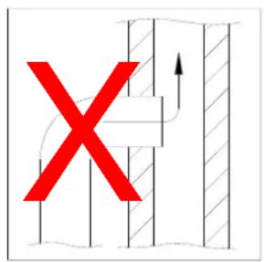 Diagram showing a red 'X' symbol with directional arrows and hatched background, likely indicating a process or control mechanism.