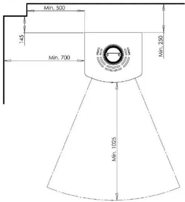 ADURO 7.2 - 1 Position of the stove / distance requirements - 1