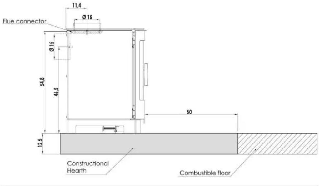 ADURO 16 - Position of the stove / distance requirements - 3