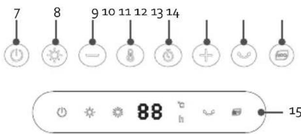 DOMO DO7349H - PANNELLO DI CONTROLLO - 1