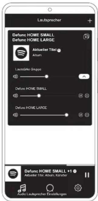 Lautsprecher Defunc HOME SMALL Defunc HOME LARGE Aktueller Titel Album Lautstärke Gruppe Defunc HOME SMALL Defunc HOME LARGE Defunc HOME SMALL +1 Aktueller Titel, Album, Künster Audio Lautsprecher Einsellungen