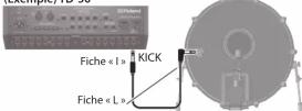 ROLAND KD220 - Connexion au module de sons de batterie - 1