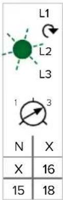 L1 L2 L3 1 3 N X X 16 15 18