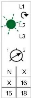 L1 L2 L3 1 3 N X X 16 15 18
