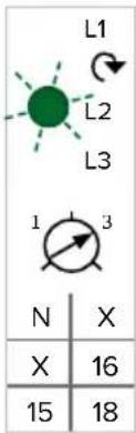 L1 L2 L3 1 3 N X X 16 15 18