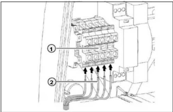Mennekes AMTRON Premium E 1122 T2 - Collegamento della linea di alimentazione - 1