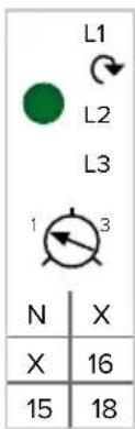 L1 L2 L3 1 3 N X X 16 15 18