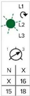 L1 L2 L3 1 3 N X X 16 15 18