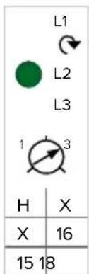 L1 L2 L3 1 3 H X X 16 15 18
