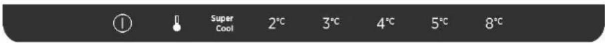 Super Cool 2°C 3°C 4°C 5°C 8°C