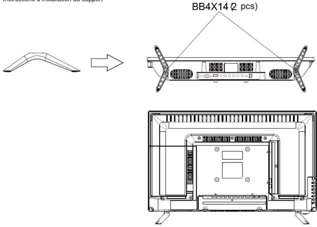 AYA A24HD0522W - Assemblage du support - 1