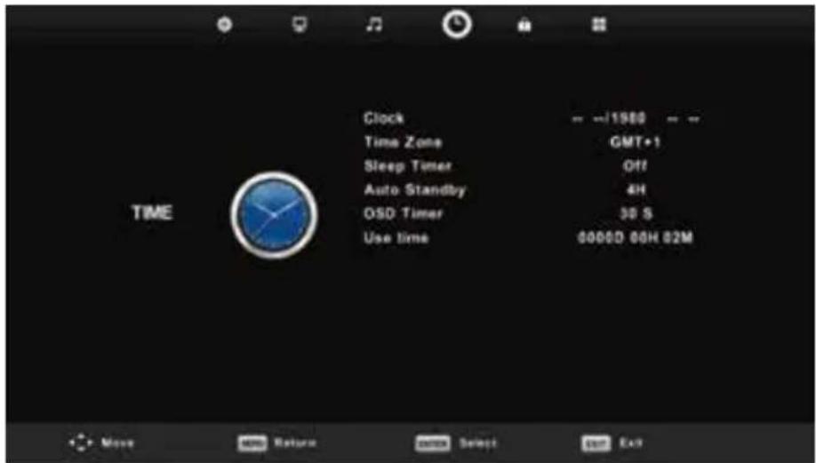 AYA A24HD0522W - Menu heure - 1