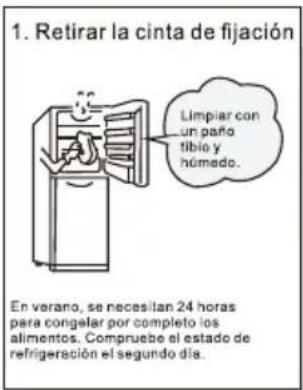 TCL RP318BWE0 - Preparaciones previas al uso del refrigerador - 1
