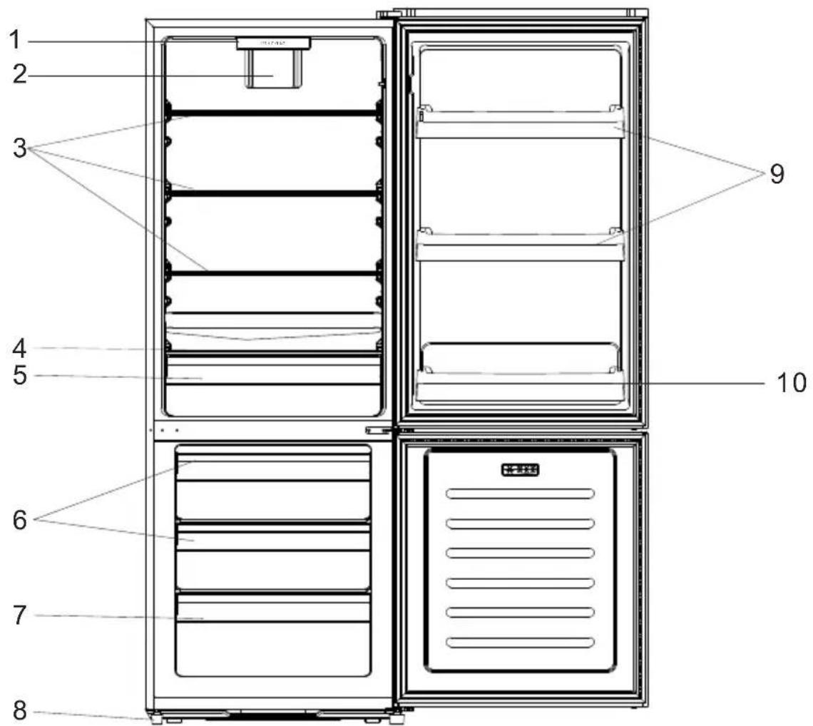 VEDETTE VFC430BRX - STRUCTURE ILLUSTRATION - 1
