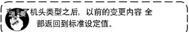 变用了机头类型之后,以前的变更内容 全部返回到标准设定值。