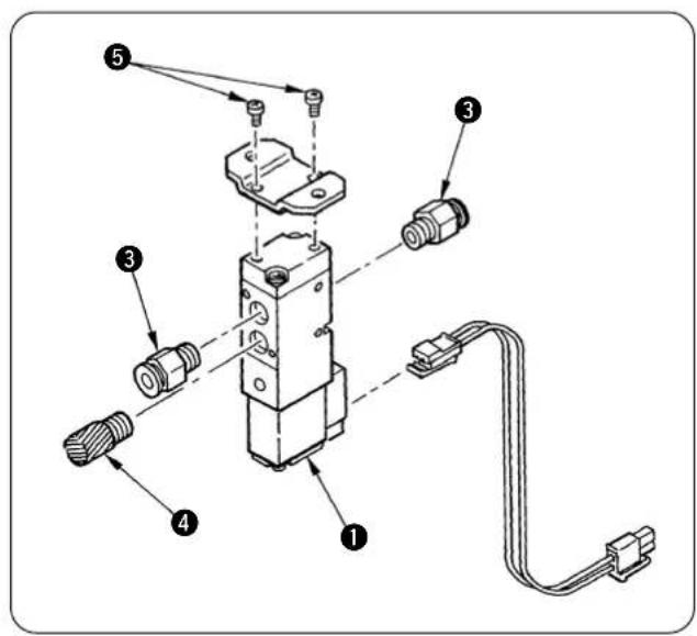JUKI PS700 - Modo de instalar la válvula de solenoide - 2