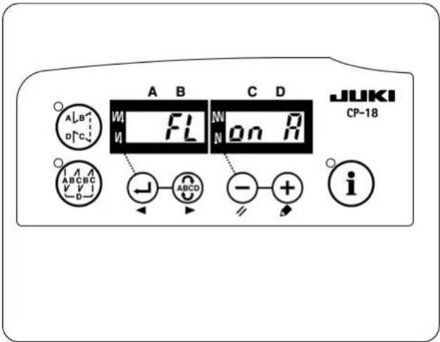 A B W FL N on R JUKI CP-18 A B D C A ABCB V V I D- ← ABCD - + i