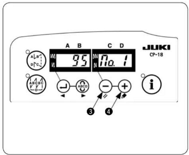 A B C D JUKI CP-18 A LB D°C W 95 N 110.1 N ABCDC ABCD - + i 3 4