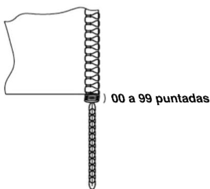 ) 00 a 99 puntadas