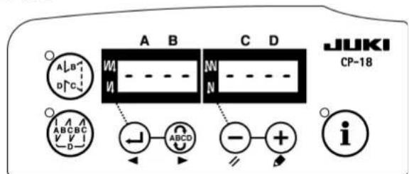 A B C D JUKI CP-18 A B D C A ABCB V V I D ABCD - + i
