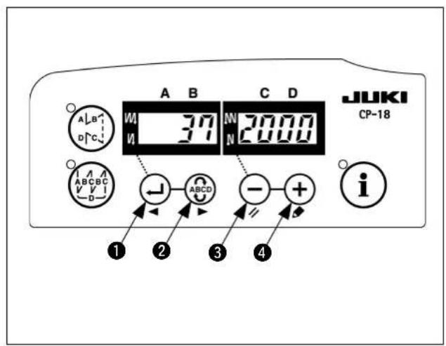 JUKI CP-18 A B C D 37 2000 W N W W ABCDCD - + i ① ② ③ ④