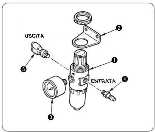 JUKI PS700 - Installazione del regolatore di aria - 2