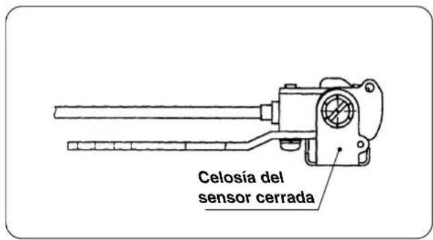 Celosía del sensor cerrada