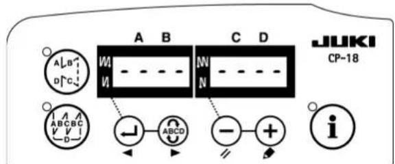 A B C D JUKI CP-18 A B D C ABC V V I D ABCD - + i