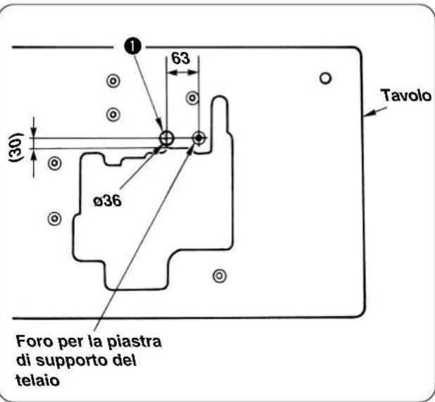 Tavolo 63 (30) Ø36 Foro per la piastra di supporto del telaio