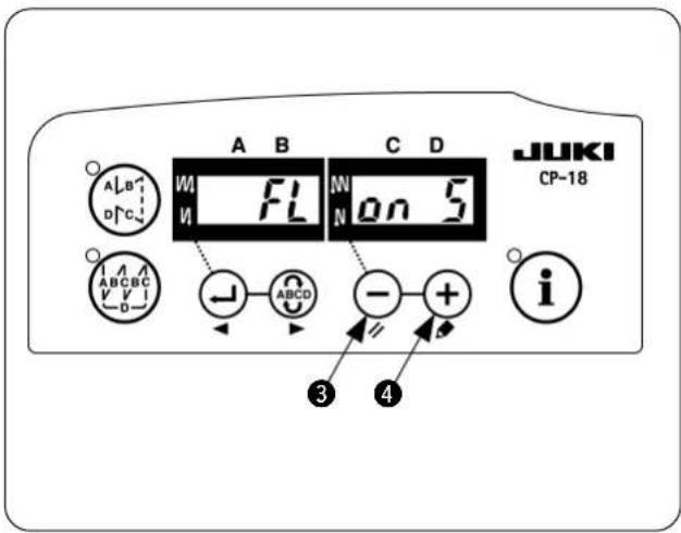 A B C D JUKI CP-18 M FL N on 5 A B C D C ← ABCD - + i 3 4