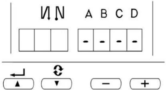 V↓N A B C D - - - - - ← ↑ ↓ - +