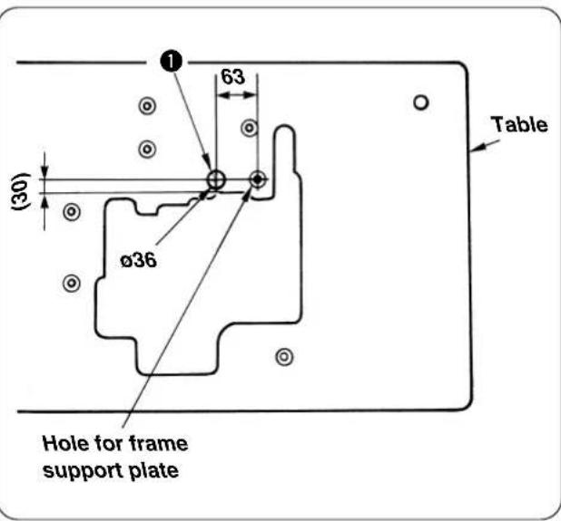 1 63 (30) Ø36 Table Hole for frame support plate