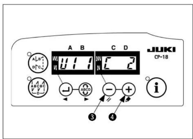 A B C D JUKI CP-18 A B D C ABC ABC D ABCD - + i 3 4