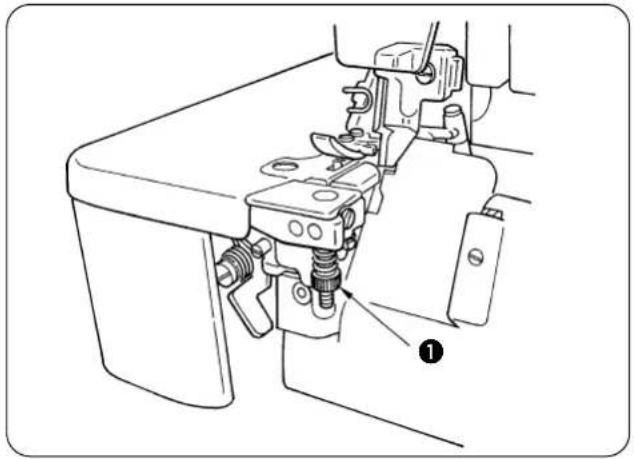 JUKI PS700 - Einstellen des Drucks der Kettelfadendrückerfeder - 1