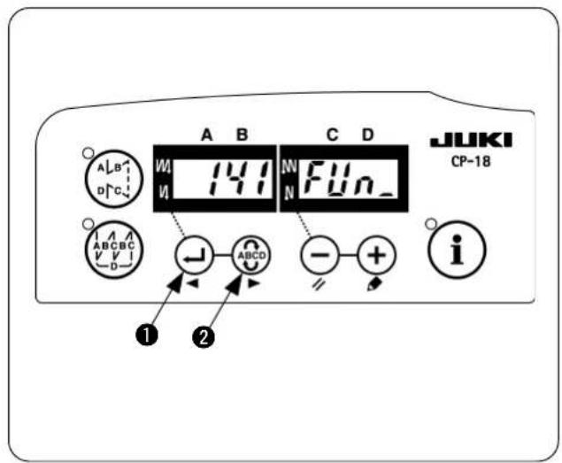 A B C D JUKI CP-18 A B W 141 W N FUn_ N ABCDC V V D ABCD - + i ① ②