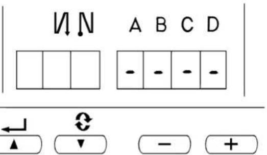 V↓N A B C D - - - - - ← ↑ ↓ - +
