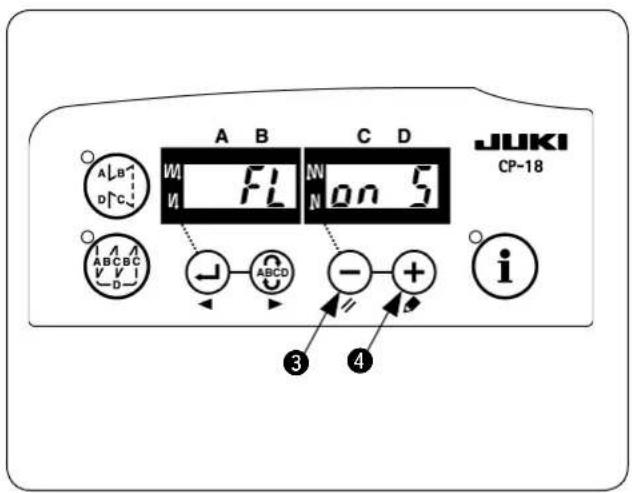 A B C D JUKI CP-18 A B D C W FL N on 5 ABCDC ABCD - + i 3 4