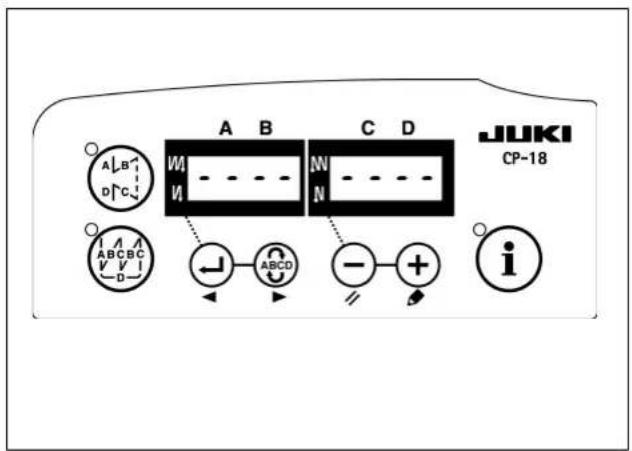 A B C D JUKI CP-18 A B W N N ABCDC - + - i