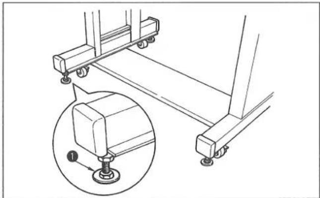 JUKI MOL254 - Fixing the table stand / Montage von Tisch Ständer / Fixation de la table support / Modo de fjar la mesa estantes / Fissaggio del sostegno del ravolo - 1