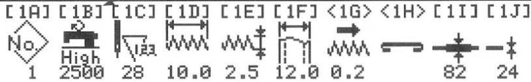JUKI MOL254 - Setting screen / Einstellungsanzeige / Ecran de paramétrage / Modo de fjar la pantalla / Schermo di impostazione - 1