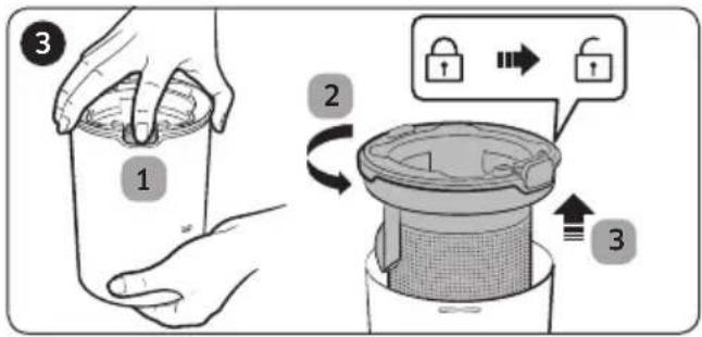 SAMSUNG VS20T7531T4 - Vider et nettoyer le réservoir de poussière - 3