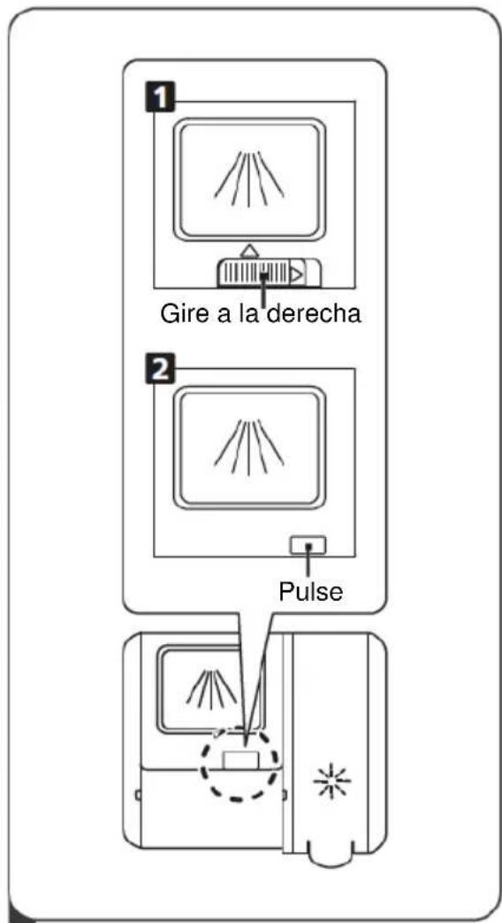 1 Gire a la derecha 2 Pulse
