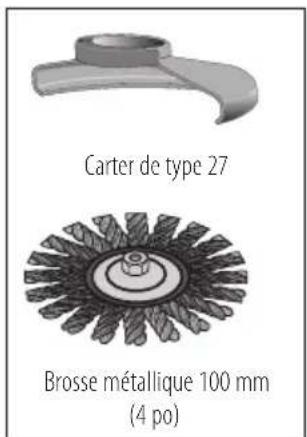 Carter de type 27 Brosse métallique 100 mm (4 po)
