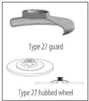 Type 27 guard Type 27 hubbed wheel