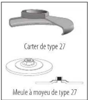 Carter de type 27 Meule à moyeu de type 27