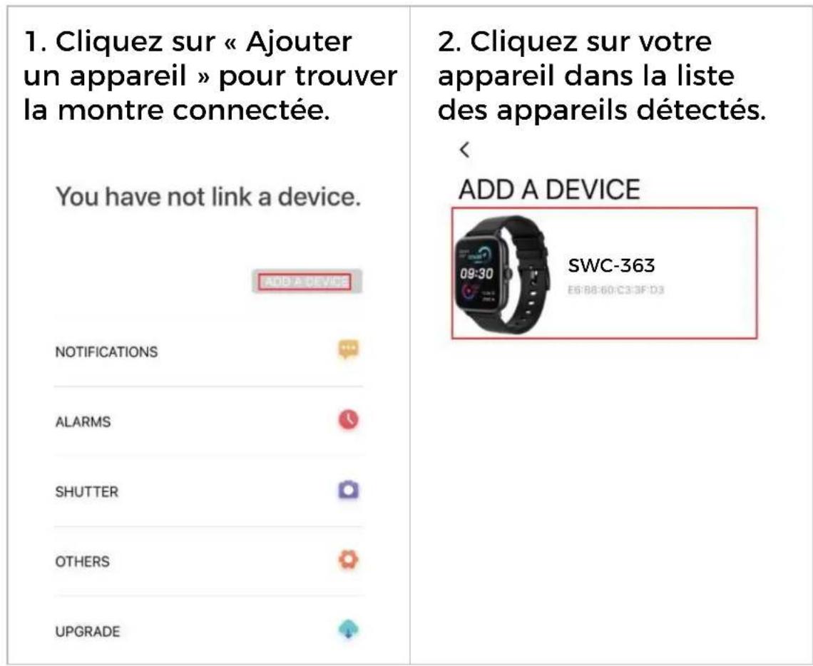 DENVER SWC363 - Connecter la montre à l'application. - 1